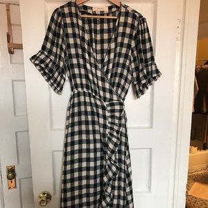 Isabelle Sinclair Buffalo Plaid Ruffled Wrap Dress